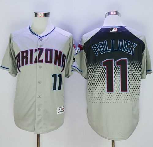 Arizona Diamondbacks #11 A. J. Pollock Gray-Capri New Cool Base Stitched Baseball Jersey,We sell and wholesale Arizona Diamondbacks #11 A. J. Pollock Gray-Capri New Cool Base Stitched Baseball Jersey on line form chian!